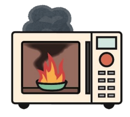 電子レンジ燃える