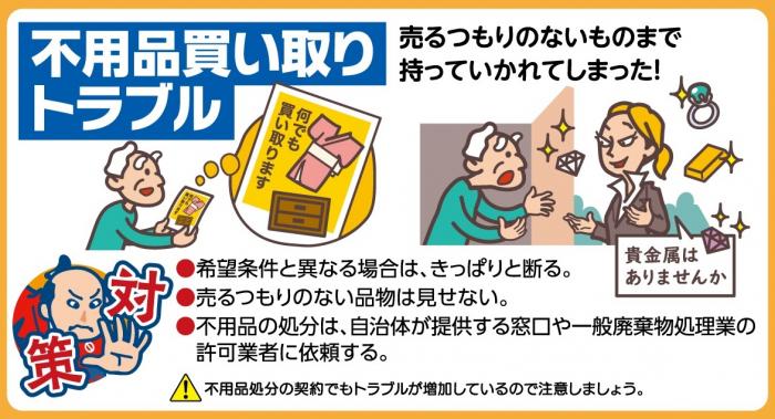 R8高齢リーフ画像 不用品買い取りトラブル