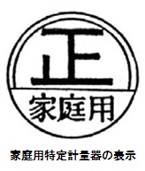 家庭用特定計量器の表示