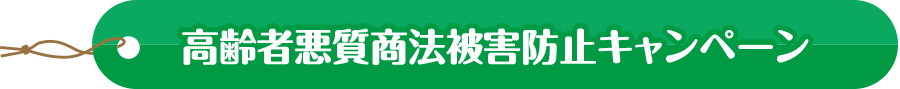 高齢者悪質商法被害防止キャンペーン